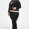 Bawełniana bluza z kapturem Sweetheart Cotton Velour w dużych rozmiarach Bawełniana bluza z kapturem Sweetheart Cotton Velour w dużych rozmiarach