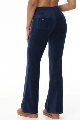 Bawełniane spodnie dresowe Hollywood Scottie z kieszeniami na zatrzaski z Cotton Velour Bawełniane spodnie dresowe Hollywood Scottie z kieszeniami na zatrzaski z Cotton Velour