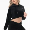 Bluza Big Bling z kapturem z asymetrycznym dołem i dużymi kryształkami Bluza Big Bling z kapturem z asymetrycznym dołem i dużymi kryształkami