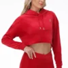 Bluza Big Bling z kapturem z asymetrycznym dołem i dużymi kryształkami Bluza Big Bling z kapturem z asymetrycznym dołem i dużymi kryształkami