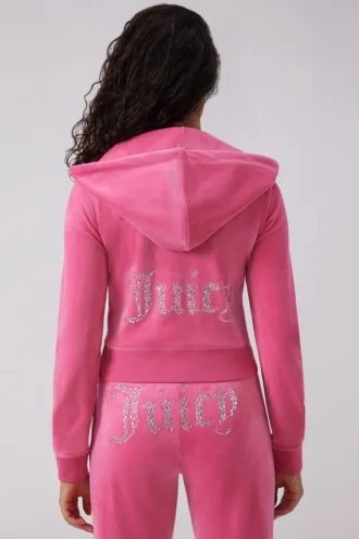 Bluza z kapturem Angel Couture Big Bling z weluru Bluza z kapturem Angel Couture Big Bling z weluru