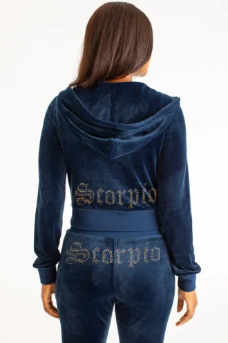 Bluza z kapturem Scorpio z weluru, z możliwością personalizacji Big Bling Bluza z kapturem Scorpio z weluru, z możliwością personalizacji Big Bling