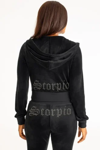 Bluza z kapturem Scorpio z weluru, z możliwością personalizacji Big Bling Bluza z kapturem Scorpio z weluru, z możliwością personalizacji Big Bling