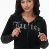 Bluza z kapturem z błyskotkami z przodu Bluza z kapturem z błyskotkami z przodu