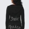 Bluza z kapturem z pranej frotte z dużym błyskotliwym logo Big Bling Bluza z kapturem z pranej frotte z dużym błyskotliwym logo Big Bling