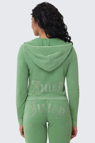 Bluza z kapturem z pranej frotte z dużym błyskotliwym logo Big Bling Bluza z kapturem z pranej frotte z dużym błyskotliwym logo Big Bling