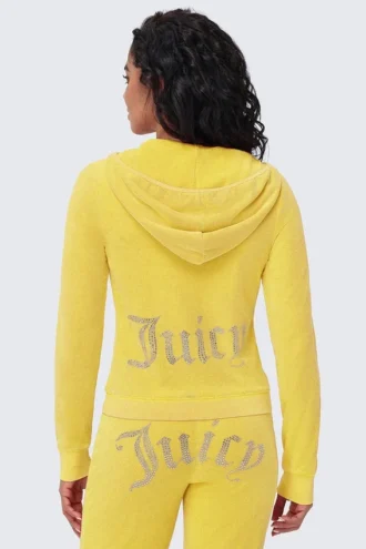 Bluza z kapturem z pranej frotte z dużym błyskotliwym logo Big Bling Bluza z kapturem z pranej frotte z dużym błyskotliwym logo Big Bling
