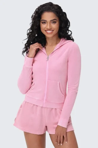 Bluza z kapturem z pranej frotte z dużym błyskotliwym logo Big Bling Bluza z kapturem z pranej frotte z dużym błyskotliwym logo Big Bling