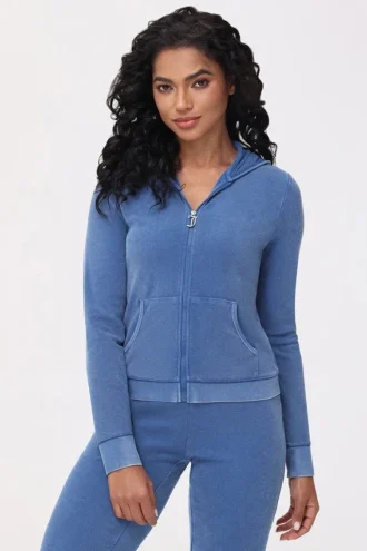 Bluza z kapturem z pranej frotte z dużym błyskotliwym logo Big Bling Bluza z kapturem z pranej frotte z dużym błyskotliwym logo Big Bling