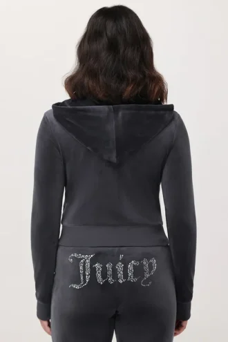 Bluza z kapturem z przodu z mieszanką kryształów Bluza z kapturem z przodu z mieszanką kryształów