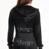 Bluza z kapturem z weluru „Big Bling” z motywem Panny Bluza z kapturem z weluru „Big Bling” z motywem Panny