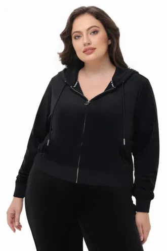 Bluza z kapturem z weluru Og Big Bling w rozmiarze plus size Bluza z kapturem z weluru Og Big Bling w rozmiarze plus size