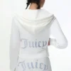 Bluza z kapturem z weluru w stylu Technicolor z Big Bling