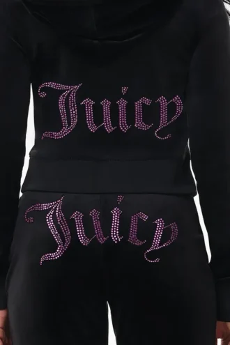 Bluza z kapturem z weluru w stylu Technicolor z Big Bling Bluza z kapturem z weluru w stylu Technicolor z Big Bling