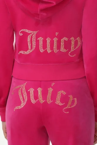 Bluza z kapturem z weluru w stylu Technicolor z Big Bling Bluza z kapturem z weluru w stylu Technicolor z Big Bling