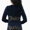 Bluza z kapturem z weluru w stylu Technicolor z Big Bling