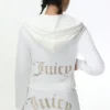 Bluza z kapturem z weluru w stylu Technicolor z Big Bling