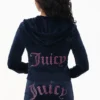 Bluza z kapturem z weluru w stylu Technicolor z Big Bling