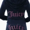 Bluza z kapturem z weluru w stylu Technicolor z Big Bling