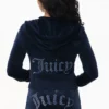 Bluza z kapturem z weluru w stylu Technicolor z Big Bling