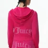 Bluza z kapturem z weluru w stylu Technicolor z Big Bling