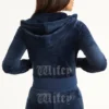 Bluza z kapturem z weluru z dużymi kryształkami Big Bling do personalizacji dla żony