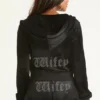 Bluza z kapturem z weluru z dużymi kryształkami Big Bling do personalizacji dla żony