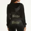 Bluza z kapturem z weluru z dużymi kryształkami Big Bling, którą można spersonalizować
