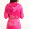 Bluza z kapturem z weluru z dużymi kryształkami Big Bling, którą można spersonalizować