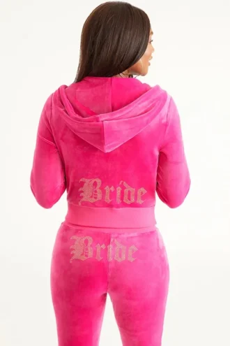 Bluza z kapturem z weluru z dużymi kryształkami Big Bling, którą można spersonalizować Bluza z kapturem z weluru z dużymi kryształkami Big Bling, którą można spersonalizować