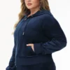 Bluza z kapturem z weluru z dużymi kryształkami Big Bling, którą można spersonalizować