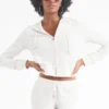 Bluza z kapturem z weluru z dużymi kryształkami Big Bling, którą można spersonalizować