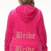 Bluza z kapturem z weluru z dużymi kryształkami Big Bling, którą można spersonalizować
