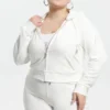 Bluza z kapturem z weluru z dużymi kryształkami Big Bling, którą można spersonalizować