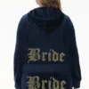 Bluza z kapturem z weluru z dużymi kryształkami Big Bling, którą można spersonalizować