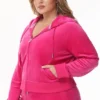 Bluza z kapturem z weluru z dużymi kryształkami Big Bling do personalizacji dla żony