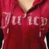 Bluza z kapturem z weluru z mieszanką kryształków w rozmiarze plus size Bluza z kapturem z weluru z mieszanką kryształków w rozmiarze plus size