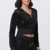 Bluza z kapturem z wytłoczonym welurem Bluza z kapturem z wytłoczonym welurem