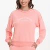 Bluza z okrągłym dekoltem z francuskiej dzianiny frotte z haftem Bluza z okrągłym dekoltem z francuskiej dzianiny frotte z haftem