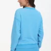 Bluza z okrągłym dekoltem z francuskiej dzianiny frotte z haftem Bluza z okrągłym dekoltem z francuskiej dzianiny frotte z haftem