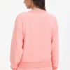 Bluza z okrągłym dekoltem z francuskiej dzianiny frotte z haftem Bluza z okrągłym dekoltem z francuskiej dzianiny frotte z haftem
