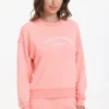 Bluza z okrągłym dekoltem z francuskiej dzianiny frotte z haftem Bluza z okrągłym dekoltem z francuskiej dzianiny frotte z haftem
