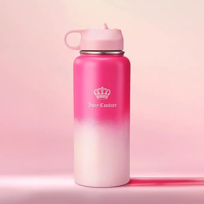 Butelkę na wodę Go Girl ze stali nierdzewnej z wysuwaną słomką Butelkę na wodę Go Girl ze stali nierdzewnej z wysuwaną słomką