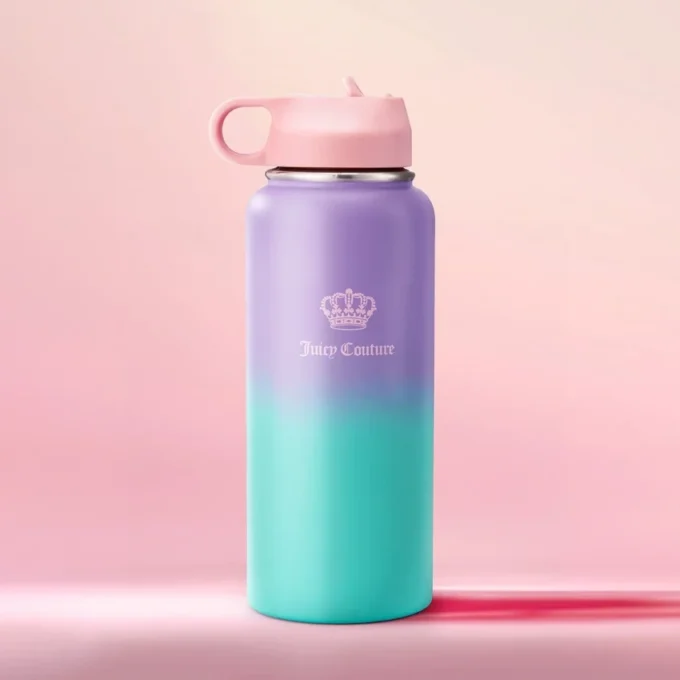 Butelkę na wodę Go Girl ze stali nierdzewnej z wysuwaną słomką Butelkę na wodę Go Girl ze stali nierdzewnej z wysuwaną słomką