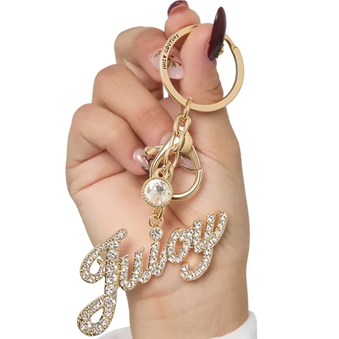 Błyskotliwy brelok do torby z logo Juicy Błyskotliwy brelok do torby z logo Juicy
