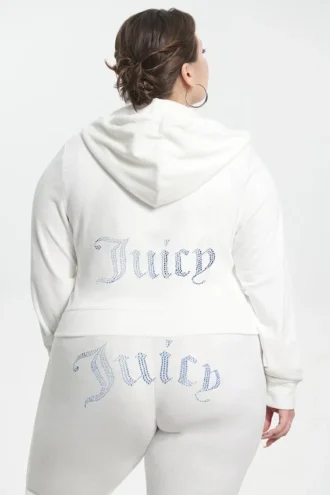 Duża, wielobarwna bluza z kapturem z weluru, którą można spersonalizować z kolekcją Big Bling Duża, wielobarwna bluza z kapturem z weluru, którą można spersonalizować z kolekcją Big Bling