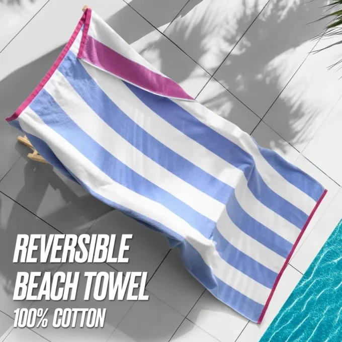 Dwustronny bawełniany ręcznik plażowy Cabana Dwustronny bawełniany ręcznik plażowy Cabana