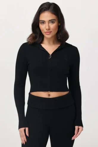 Dzianinowa bluza z kapturem z dużą błyskotką Big Bling Dzianinowa bluza z kapturem z dużą błyskotką Big Bling