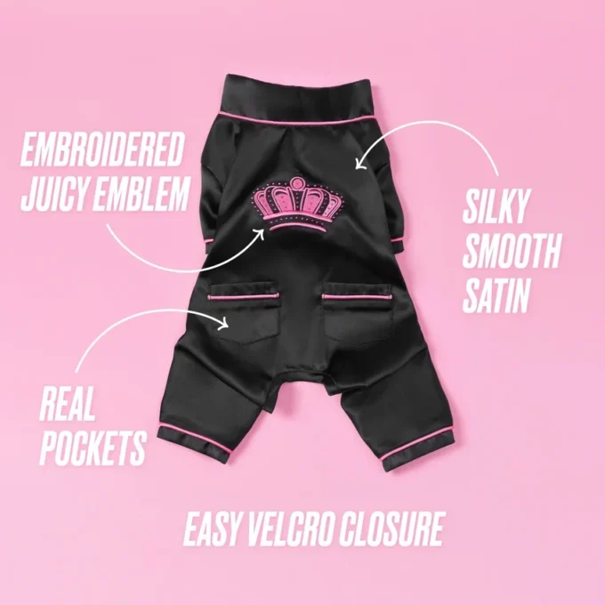 Jedwabistą satynową piżamkę dla zwierząt Juicy Couture Jedwabistą satynową piżamkę dla zwierząt Juicy Couture