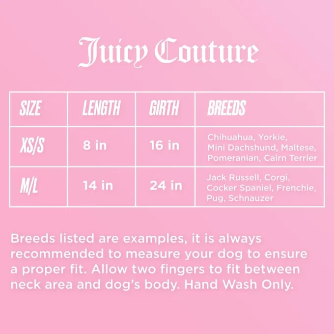 Jedwabistą satynową piżamkę dla zwierząt Juicy Couture Jedwabistą satynową piżamkę dla zwierząt Juicy Couture